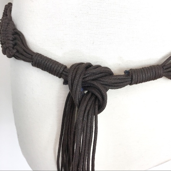 Vintage 60's/70's Handmade Macrame Tie Belt - Picture 4 of 7